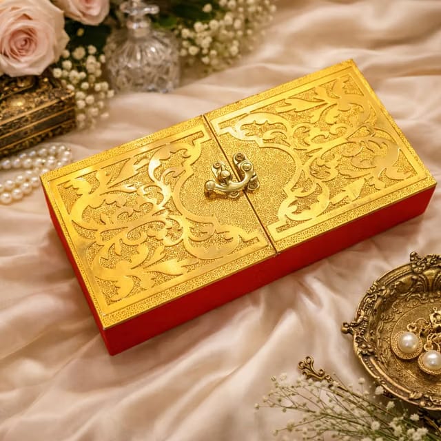 JAIPUR ACE Premium Golden Designer Gift Box (8 x 4 x 2 Inch)