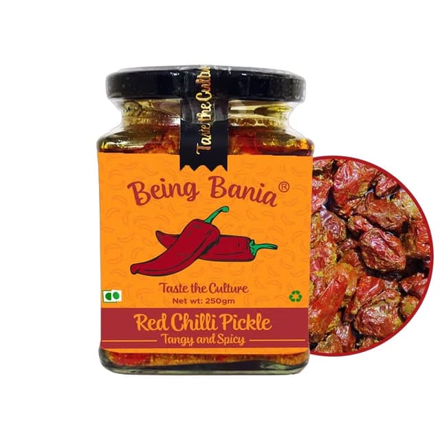 Being Bania Stuffed Red Chilli Pickle