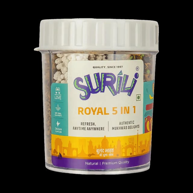 Surili Royal 5 in 1 Mukhwas Mouth Freshener Tin jar