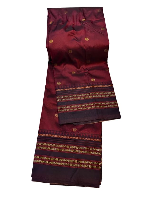 Narayanpeth Paithani Saree, Pure Soft Silk, All Over Butti, Typical Narayanpeth Pallu, with Running Blouse Piece