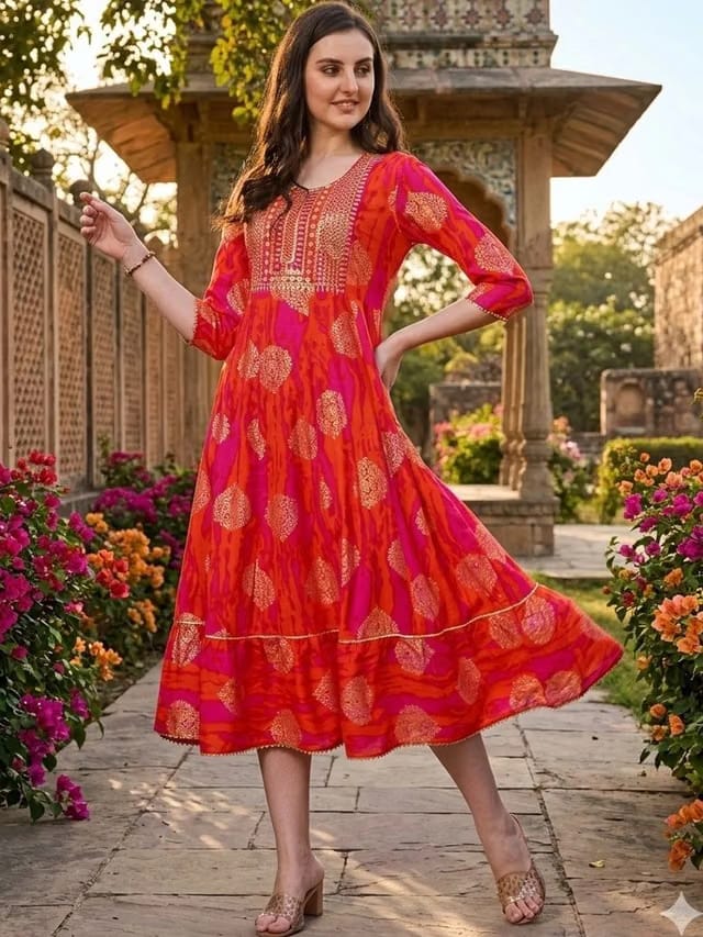 KALINI Women Printed Anarkali Kurta