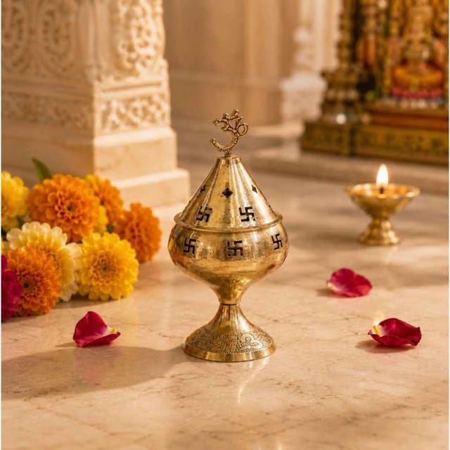 Omkareshwar Brass Akhand Diya 3.5 inch