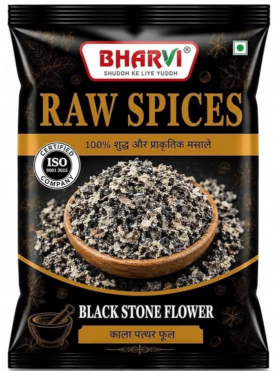 BHARVI Black Stone Flower (Kalpasi)
