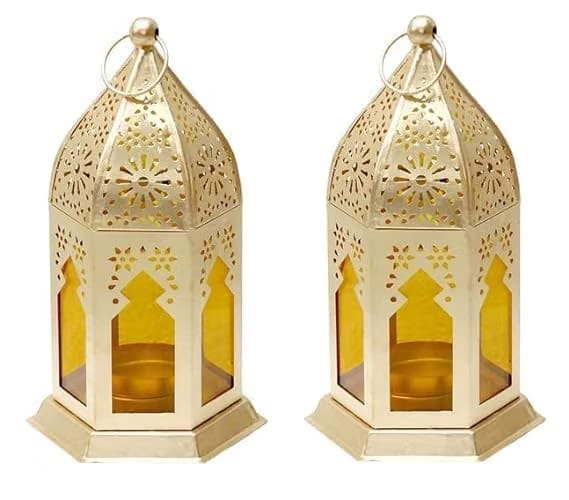 PALMY Small Moroccan Lantern/Lamp with T-Light Candle Holder