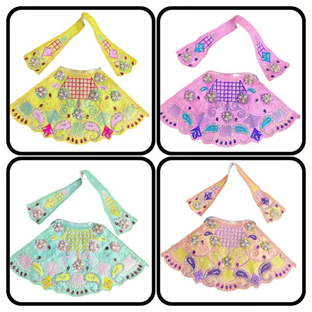 MATA Rani Heavy Dress l Lehanga Patka l Poshak for Durga MATA Devi Ji for Navratri Special (5 Inches, F)