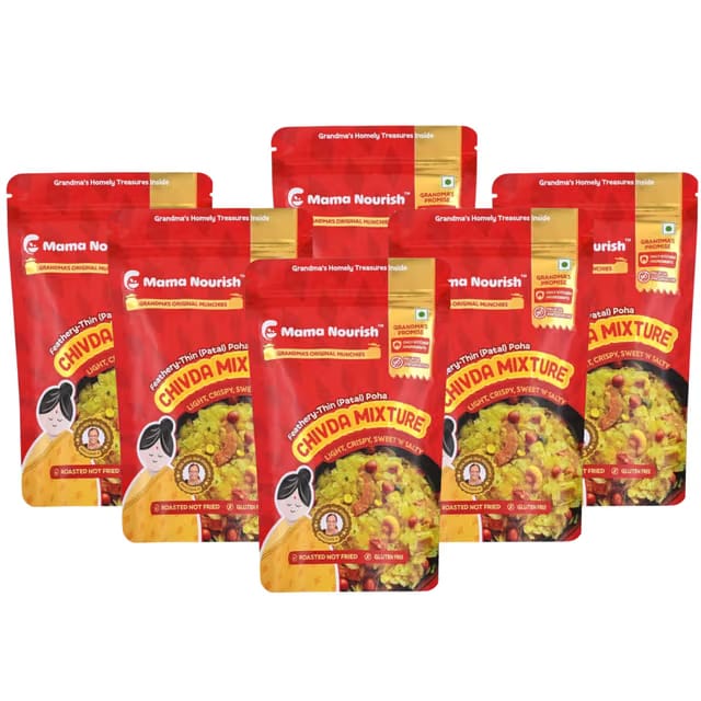 MamaNourish Chivda - Patal Poha Pack of 6 (6 x 100g)
