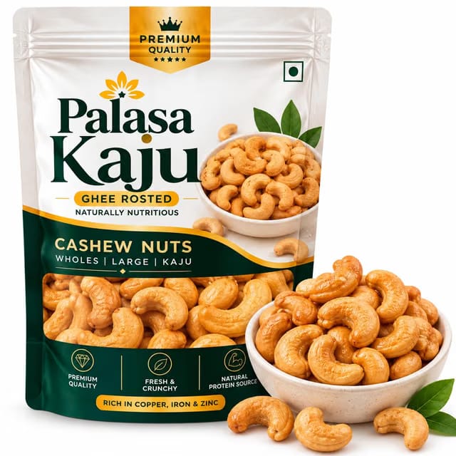 Palasa Kaju Ghee Roasted Whole Cashew Nuts Kaju