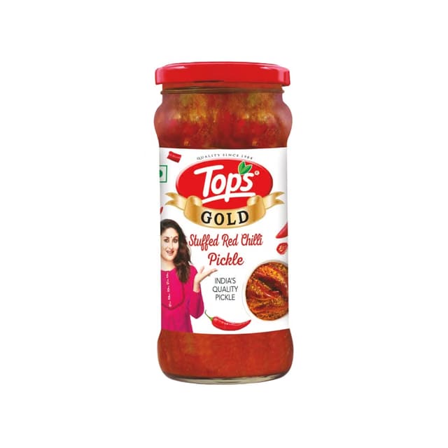 Tops Gold Stuffed Red Chilli Pickle