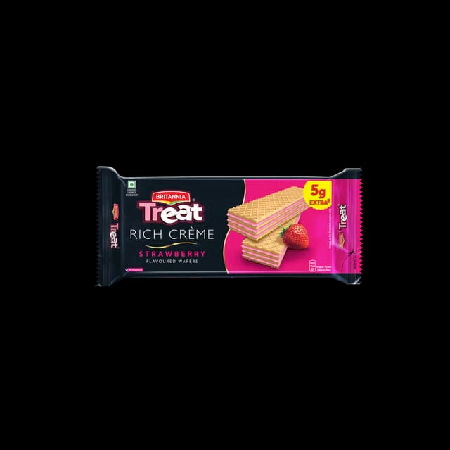 Britannia Treat Rich Creme Strawberry Flavoured Wafers