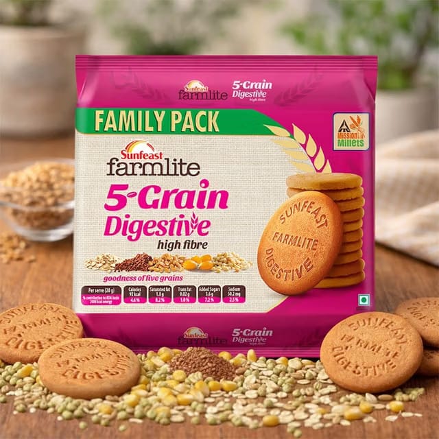 Sunfeast Farmlite 5 Grain High Fibre Digestive Biscuit