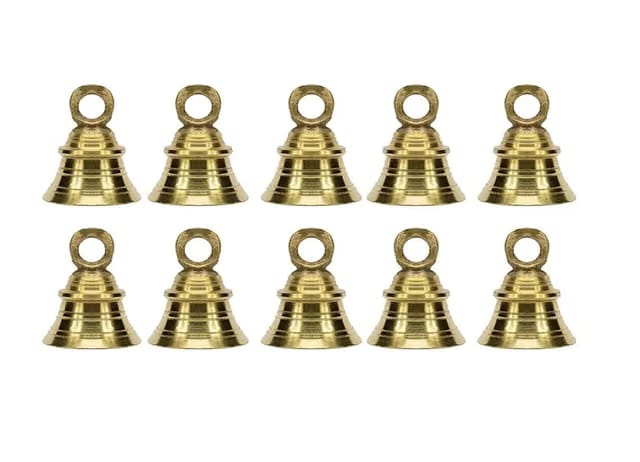 SKSM Metal Decorative Brass Hanging Bells with J HOOK'S