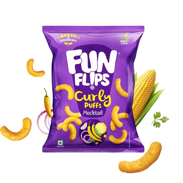 Fun Flips Baked & Crunchy Mocktail Curly Puffs