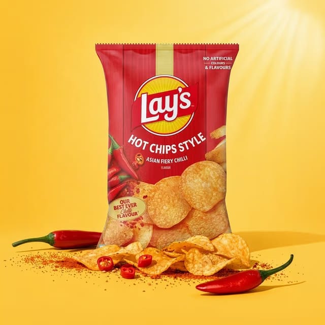 Lay's Hot Chips Style Asian Fiery Chilli Potato Chips