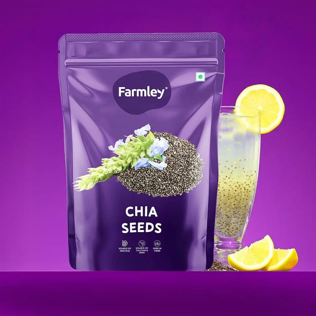 Farmley Premium Natural Chia Seeds Rich in Protein & Fiber