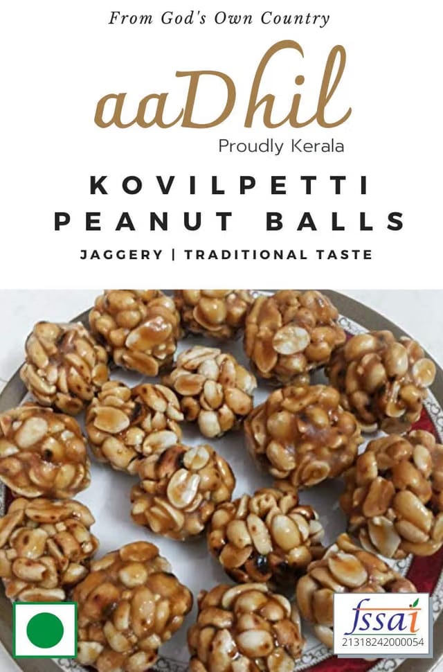 Aadhil® Kovilpatti Traditional Peanut-Jaggery Balls (Kadalai Urundai)