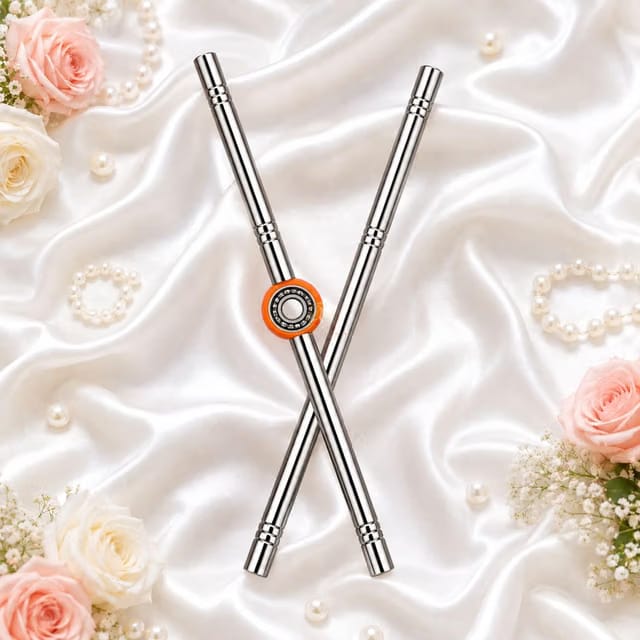 Stainless Steel Bearing Dandiya Sticks For Dance Garba Kolattam Sticks For Navratri 15"