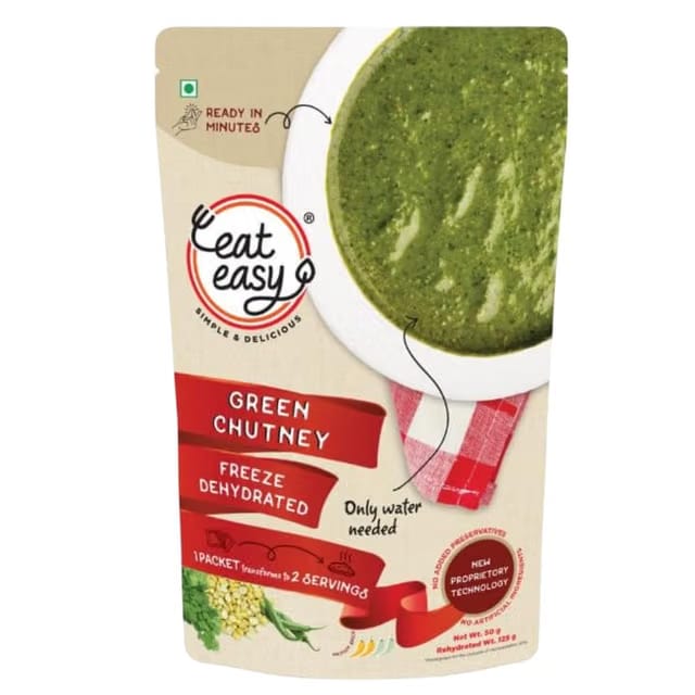 Eat Easy Ready To Eat Coriander Green Chutney- 50g, Just Add Water