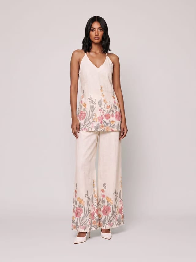 Zaya Halterneck Kurti Pant Set