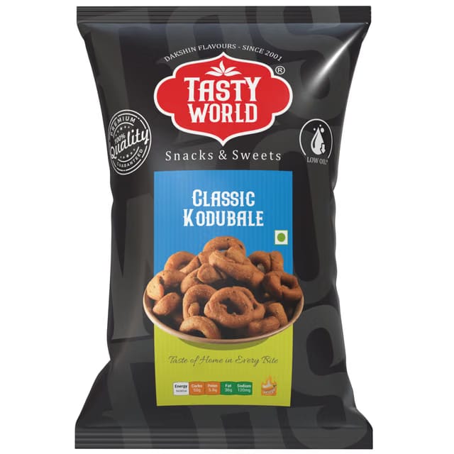 Tasty World Classic Kodubale - Ring Murukku (4x100g)