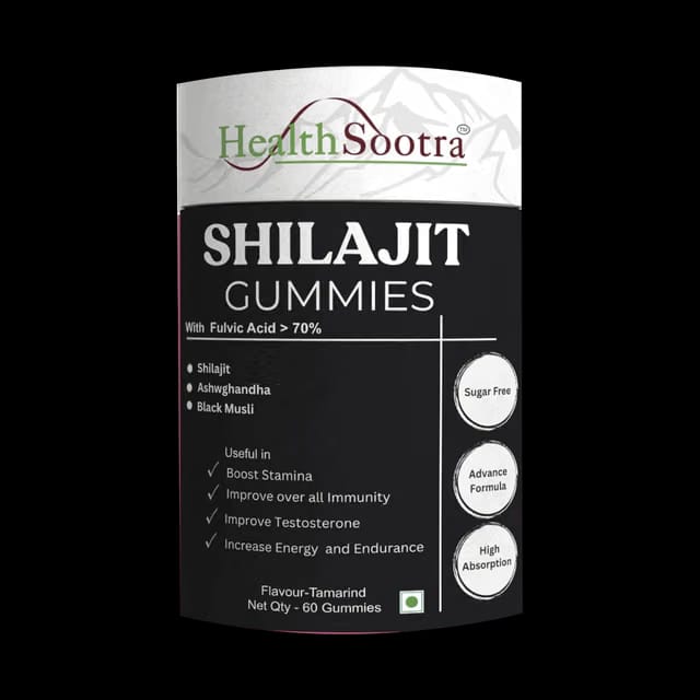 Healthsootra Shilajit Gummies with Fulvic Acid Above 70%