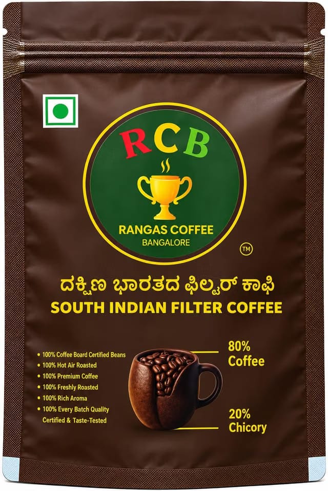RCB Rangas Coffee Bangalore South Indian Filter Coffee 80% Coffee 20% Chicory Blend