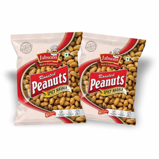 Jabsons Roasted Peanut Spicy Masala - |Jumbo Bharuchi Flavoured Peanuts
