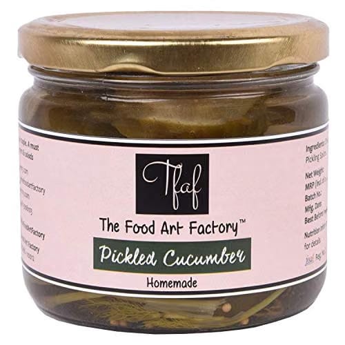 The Food Art Factory Pickled Cucumbers Handcrafted with Zero Preservatives, No Artificial Colors and Flavors