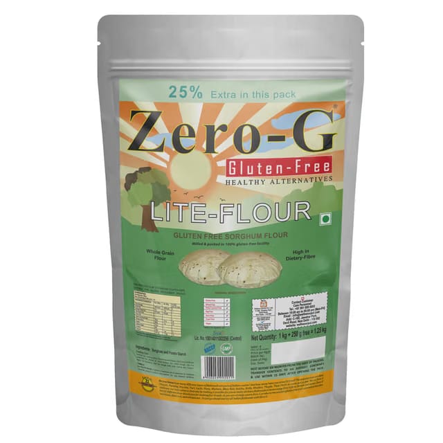 ZERO - G Gluten Free Lite Flour - Sorghum (Jowar) Atta for Perfect Rotis|All Purpose Gluten-free Flour|High Dietary