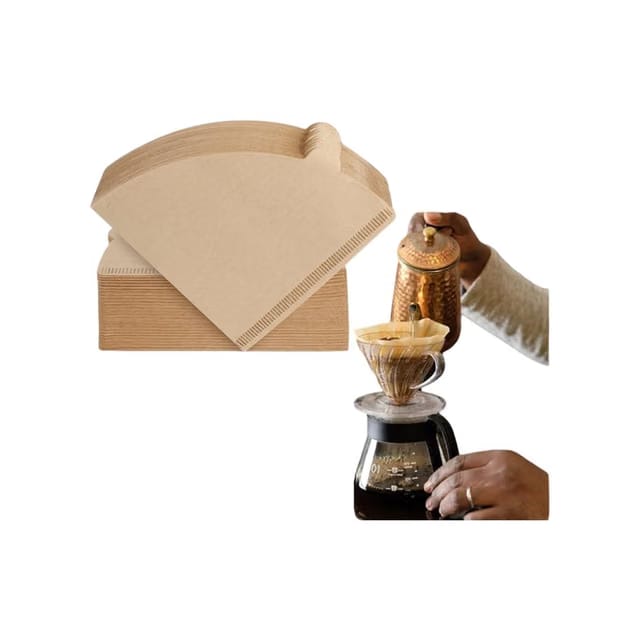 ADTALA Natural Coffee Filter Paper (Beige, 100 pcs)