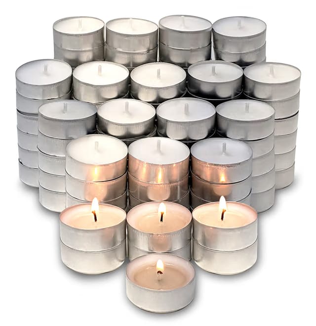 Hyoola Tea Lights Candles - 400 Bulk Candles Pack - Natural Palm Oil Tea Light