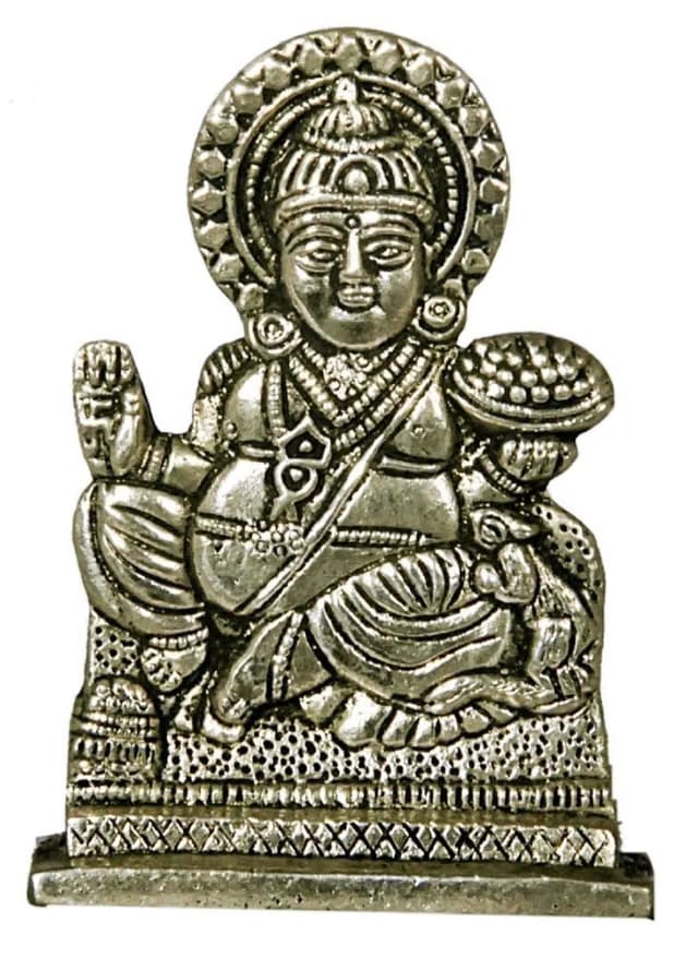 Lord Kuber Ji Idol in Panchdhatu for Puja (5.5 Cms) (Small) (1 Pc)