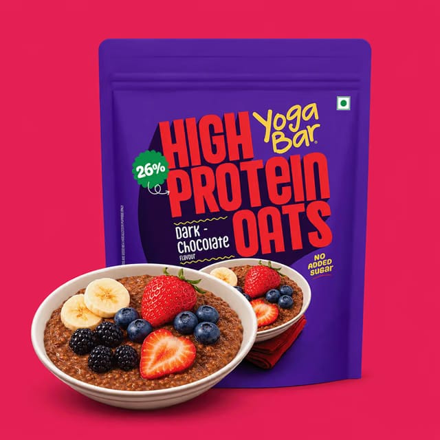 Yoga Bar 26g High Protein Oats Dark Chocolate - No Refined sugar