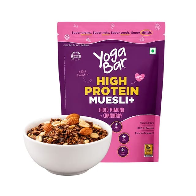 Yoga Bar High Protein Muesli Choco Almond & Cranberry with Probiotics