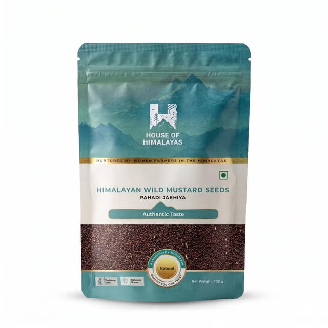 House of Himalayas Wild Mustard Seeds, Pahadi Jakhiya, Source of Vitamin B and Calcium, Sun Dried