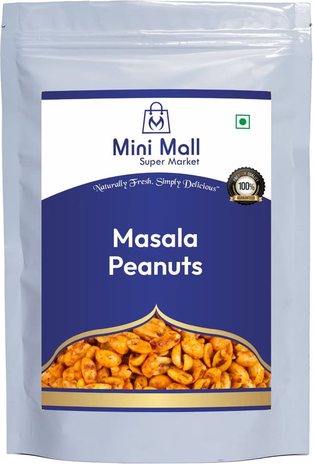 MINIMALL SUPER MARKET Roasted Masala Peanuts / spicy peanuts All Natural, No Preservatives Namkeen