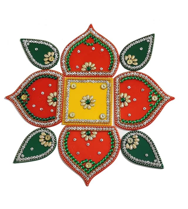 Avanti Creation Reusable Acrylic Rangoli Set for Floor Decoration