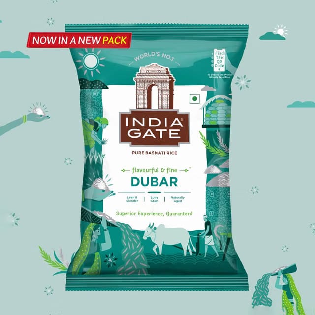 INDIA GATE Flavourful & Fine Dubar Basmati Rice (Long Grain, Polished)
