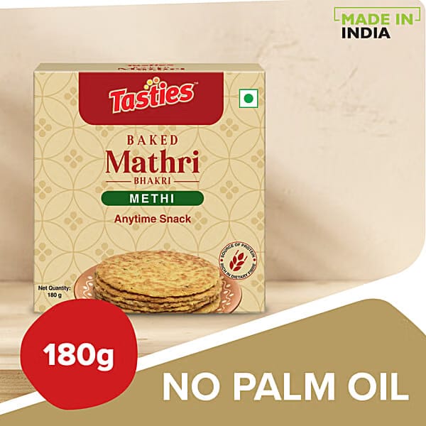 Tasties Bhakri Baked Mathri - Methi