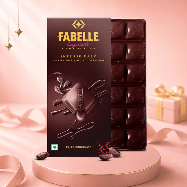Fabelle Intense Dark - Chocolate Bar with 84% Intense Dark Choco Mousse