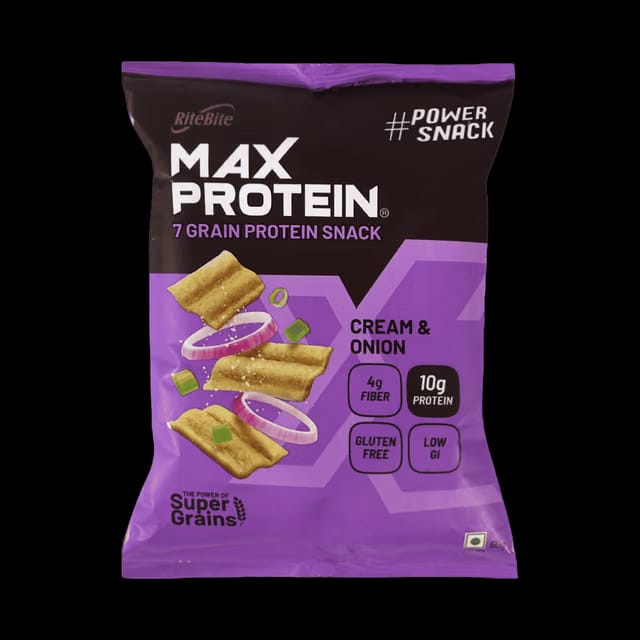 RiteBite Max Protein Cream & Onion 10g Protein Multigrain Chips