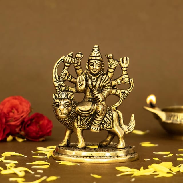 Ekhasa 100% Pure Brass Durga Maa Idol