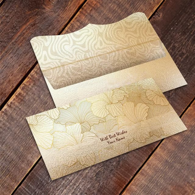 Brown Cloud Customised Shagun/Money/Gift Envelope/Lifafa printed on Pearl finish card with inside printing with