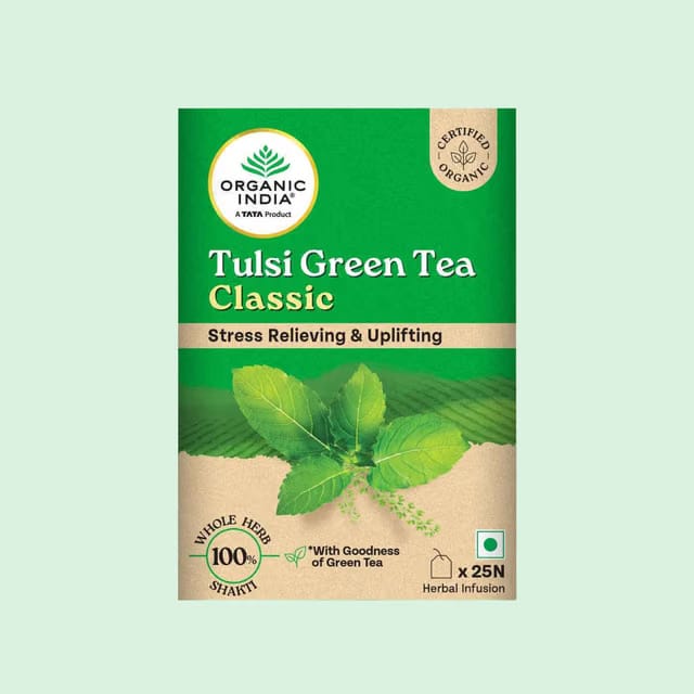 Organic India Tulsi Green Tea Classic Herbal Infusion Bags