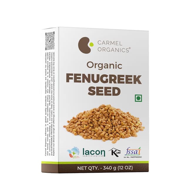 CARMEL ORGANICS Fenugreek Seed/Methi Seeds Whole