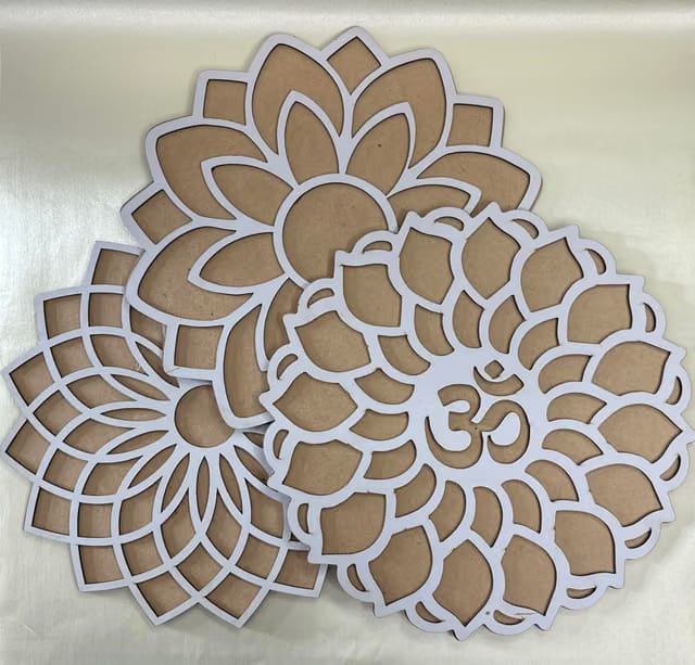 PACK OF 3 Rangoli Stencil Mat Diwali Decoration Item for Home Decor. Easy Just Fill it Up, DIY Art & Craft Island Kit