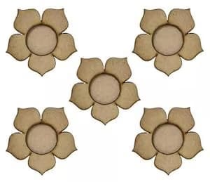 MDF flowr njew Stylish Shaped Floral Tea Light Candle Holder Without Candles