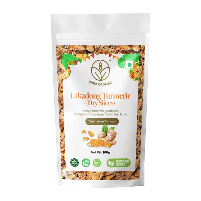 Shiva Organic Dry Lakadong Turmeric Slices