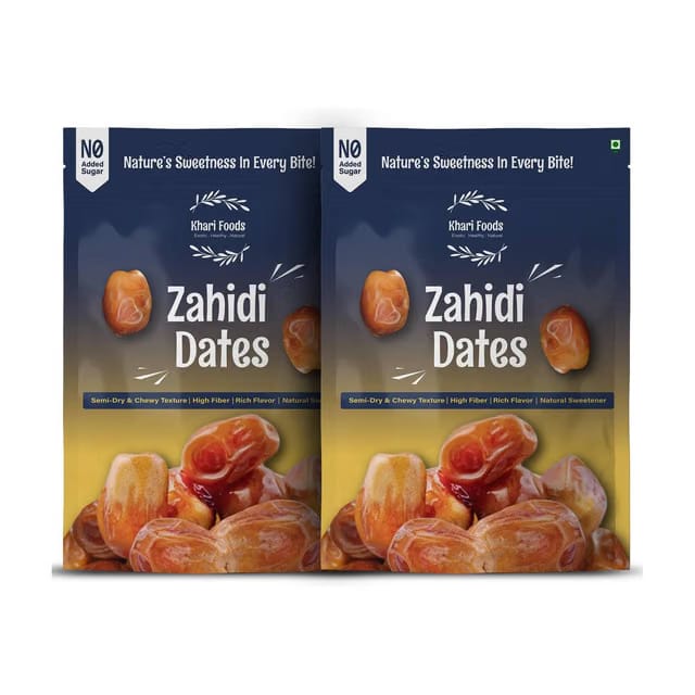 Khari Foods Premium Brown Dates, Khajur / Khajoor, Fibre Rich, Energy Booster Snacks Dates