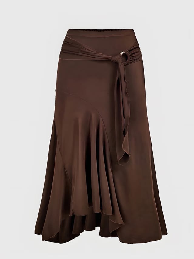 Women's Plus Size Pleated A-Line Skirt
