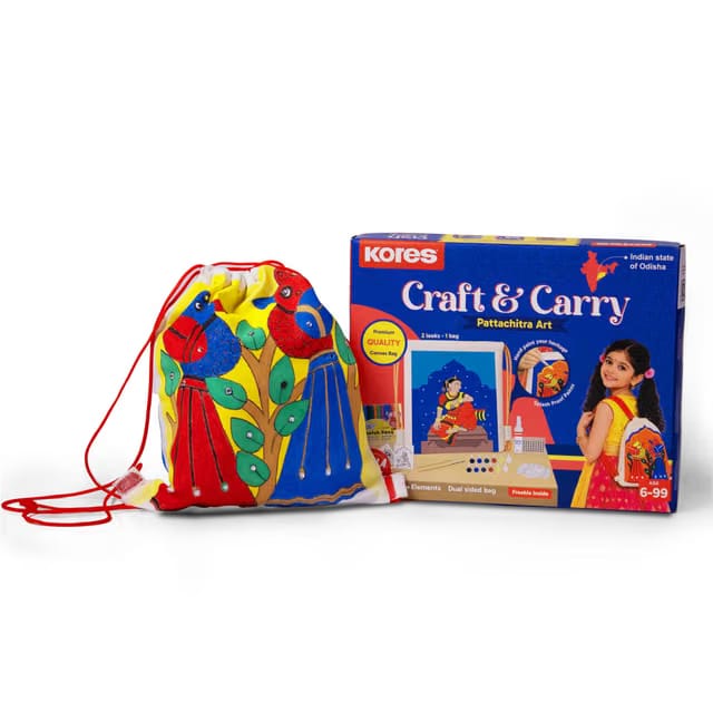 Kores Craft & Carry Pattachitra Art Kit for Kids